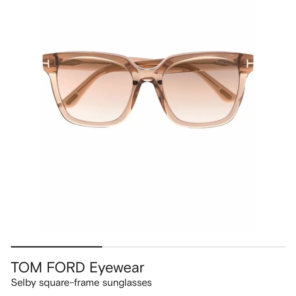 Tom Ford Tan Square Sunglasses